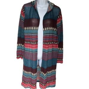 Bongo long sleeve hooded thin over throw size Large